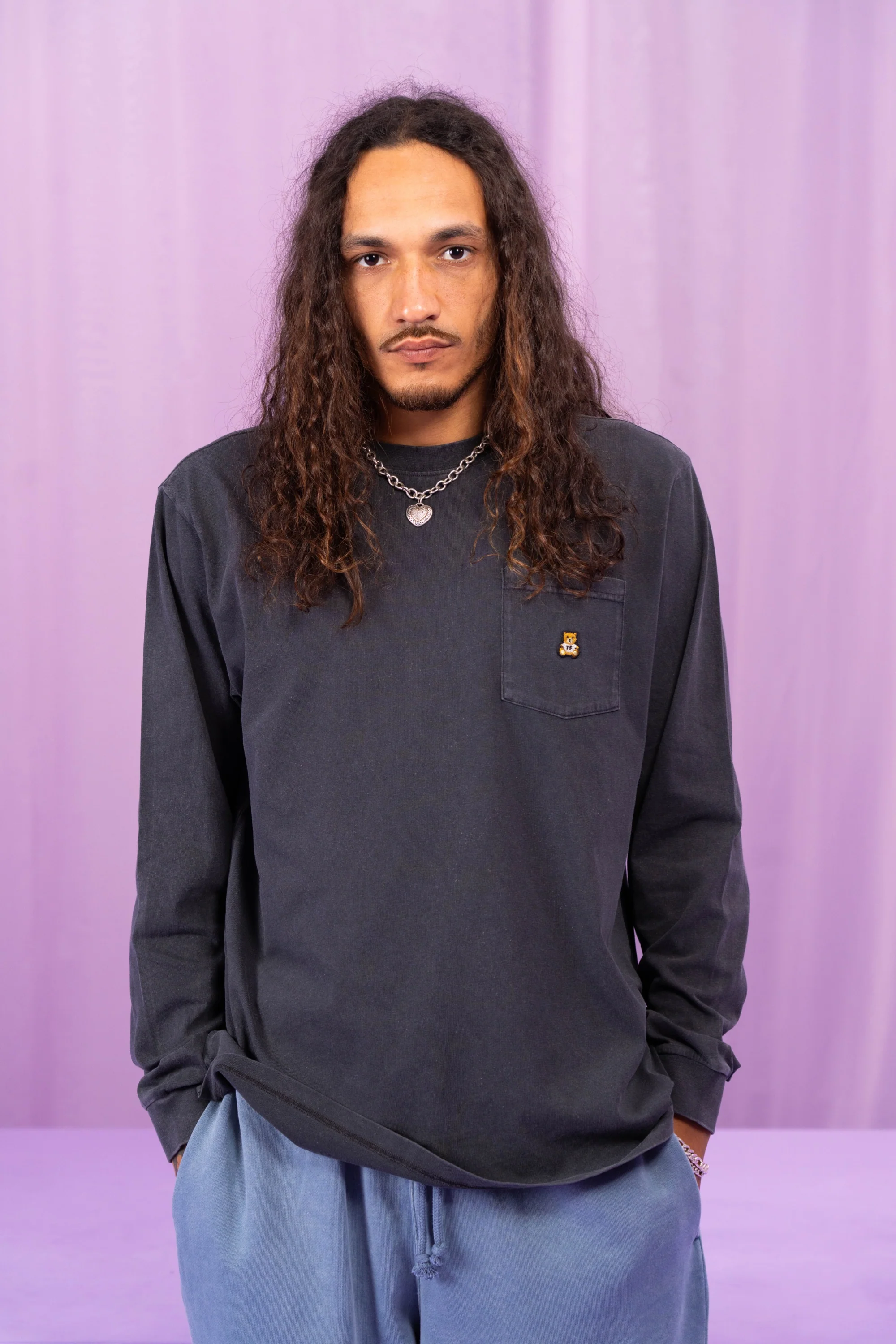Classic Long Sleeve Washed Pocket Tee - Image 10