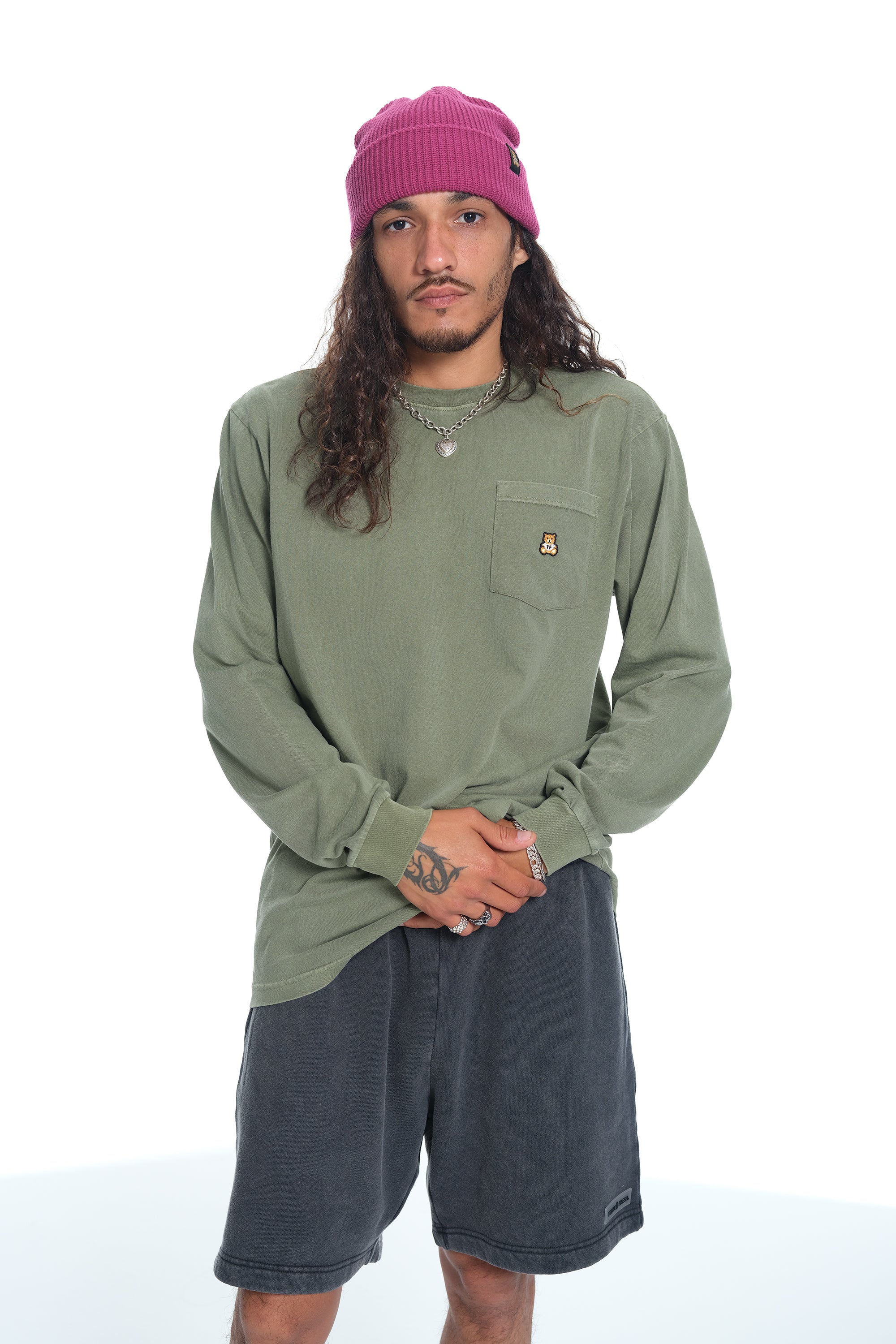 Classic Long Sleeve Washed Pocket Tee - Image 21
