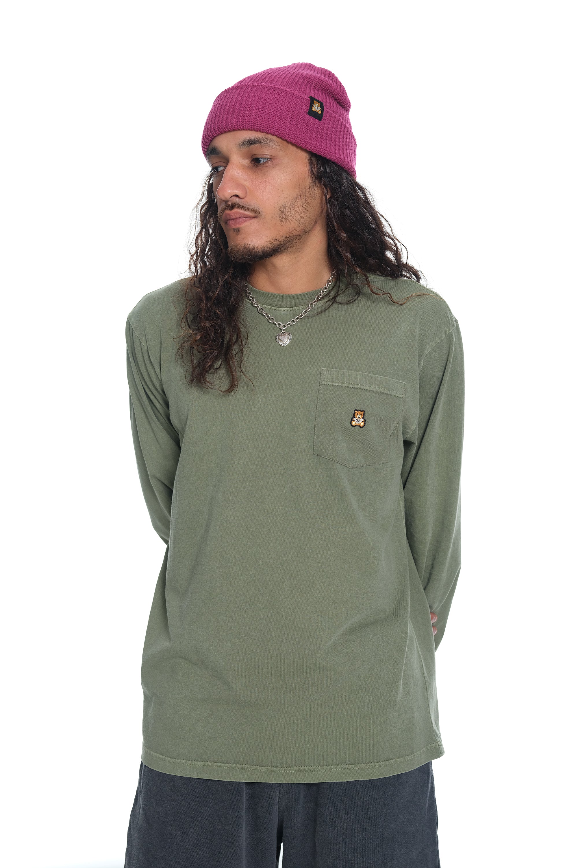Classic Long Sleeve Washed Pocket Tee - Image 23