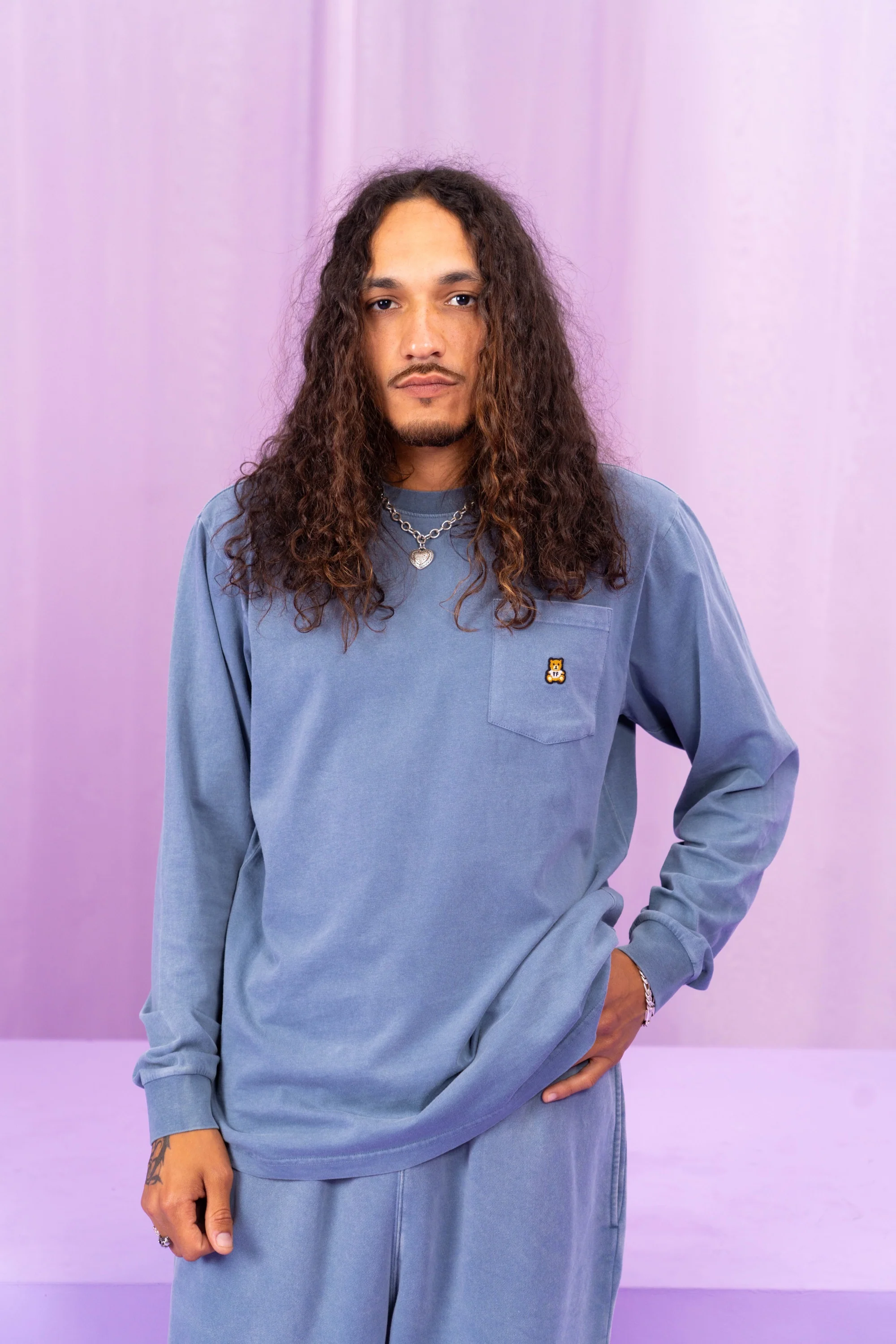 Classic Long Sleeve Washed Pocket Tee - Image 3