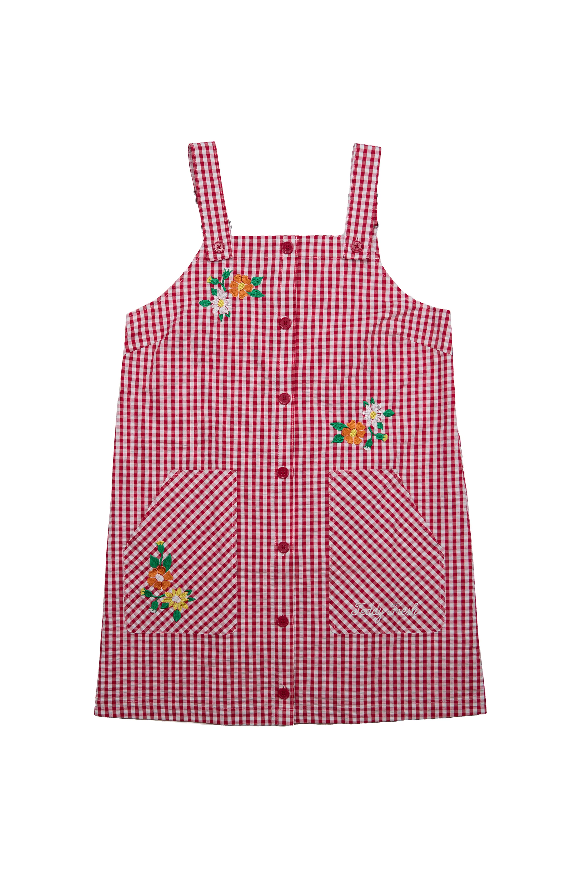 Little Miss Gingham Overall Dress - Image 3