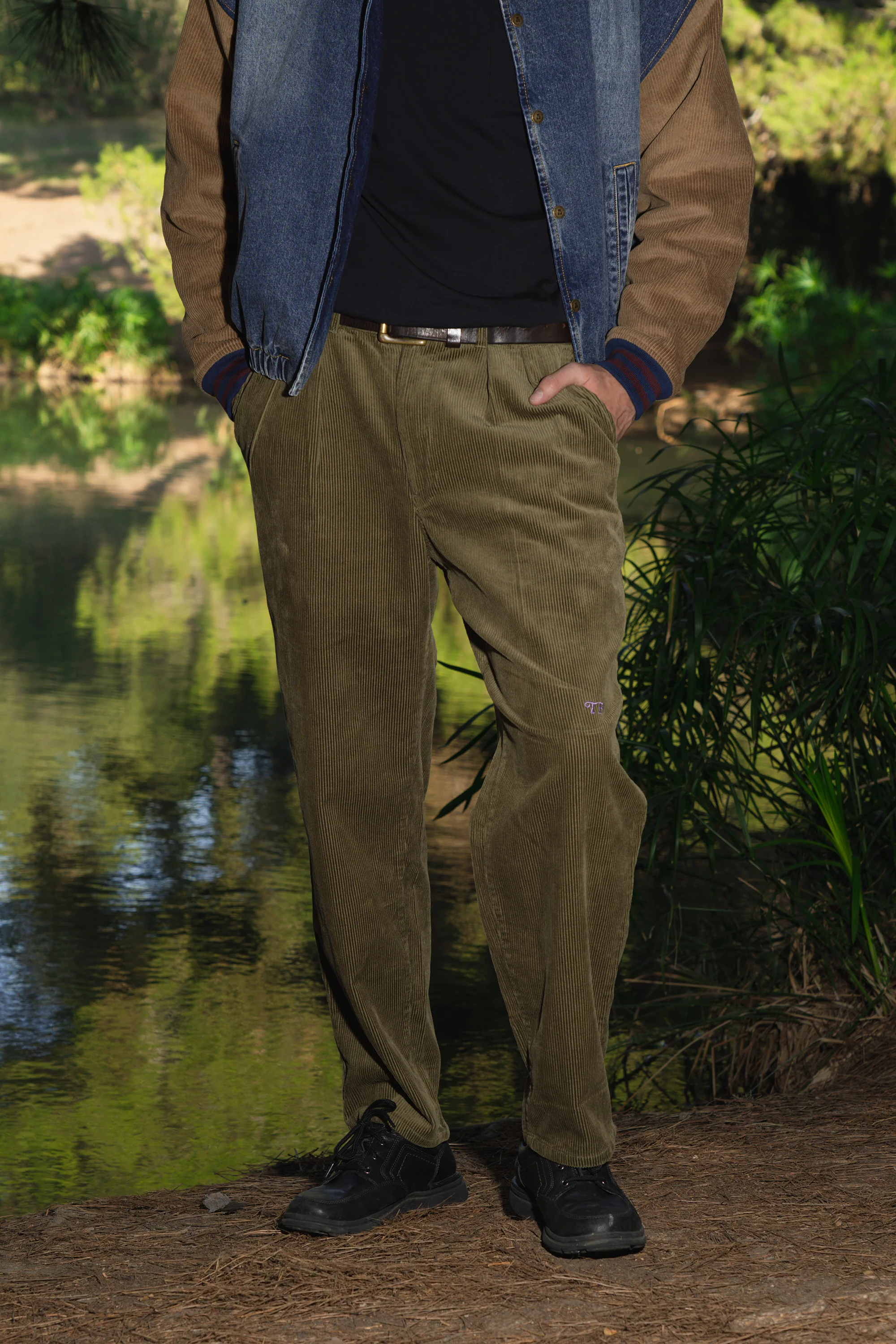 Pleated Corduroy Pant - Image 3