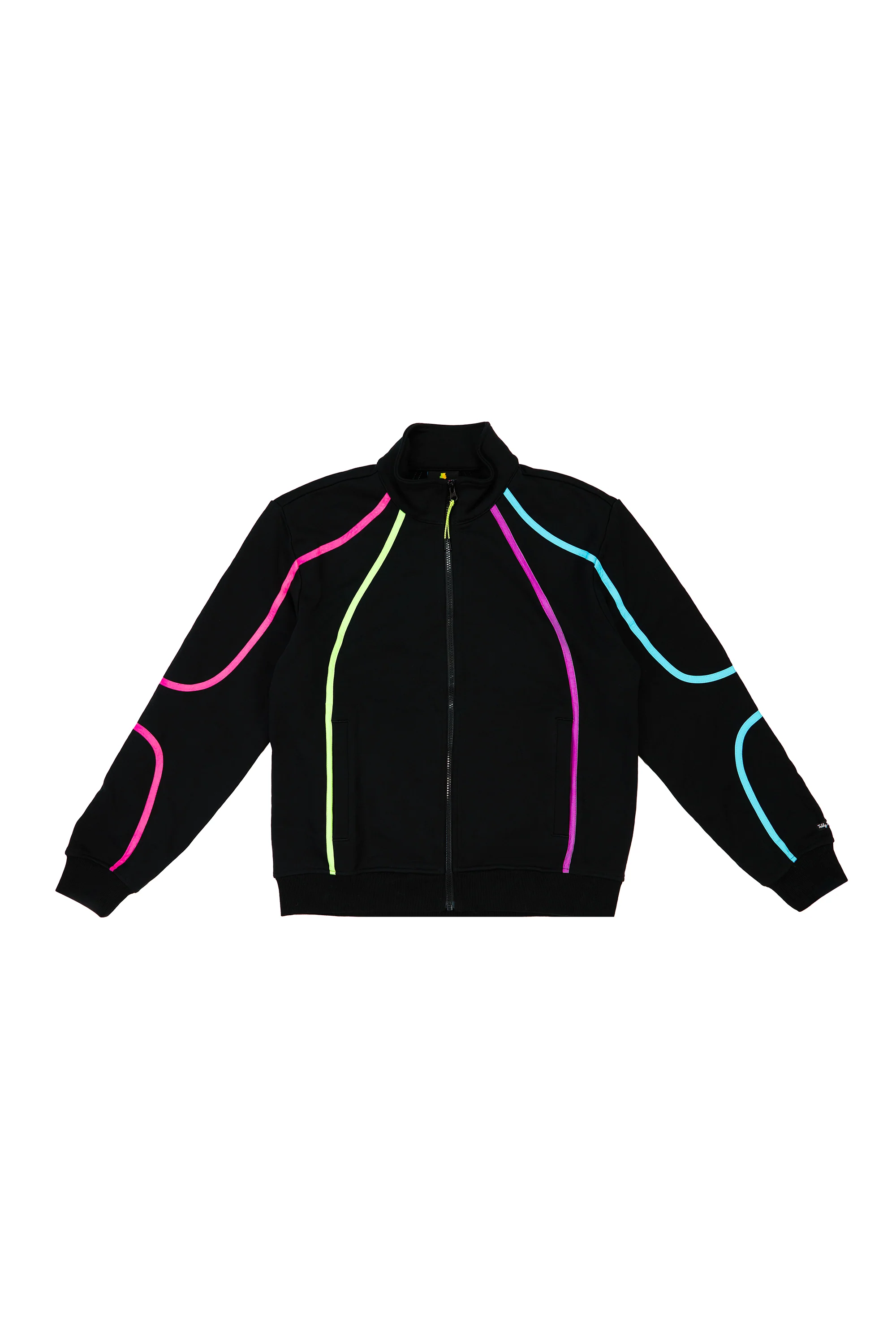 Retro Neon Piping Zip Sweatshirt - Image 3