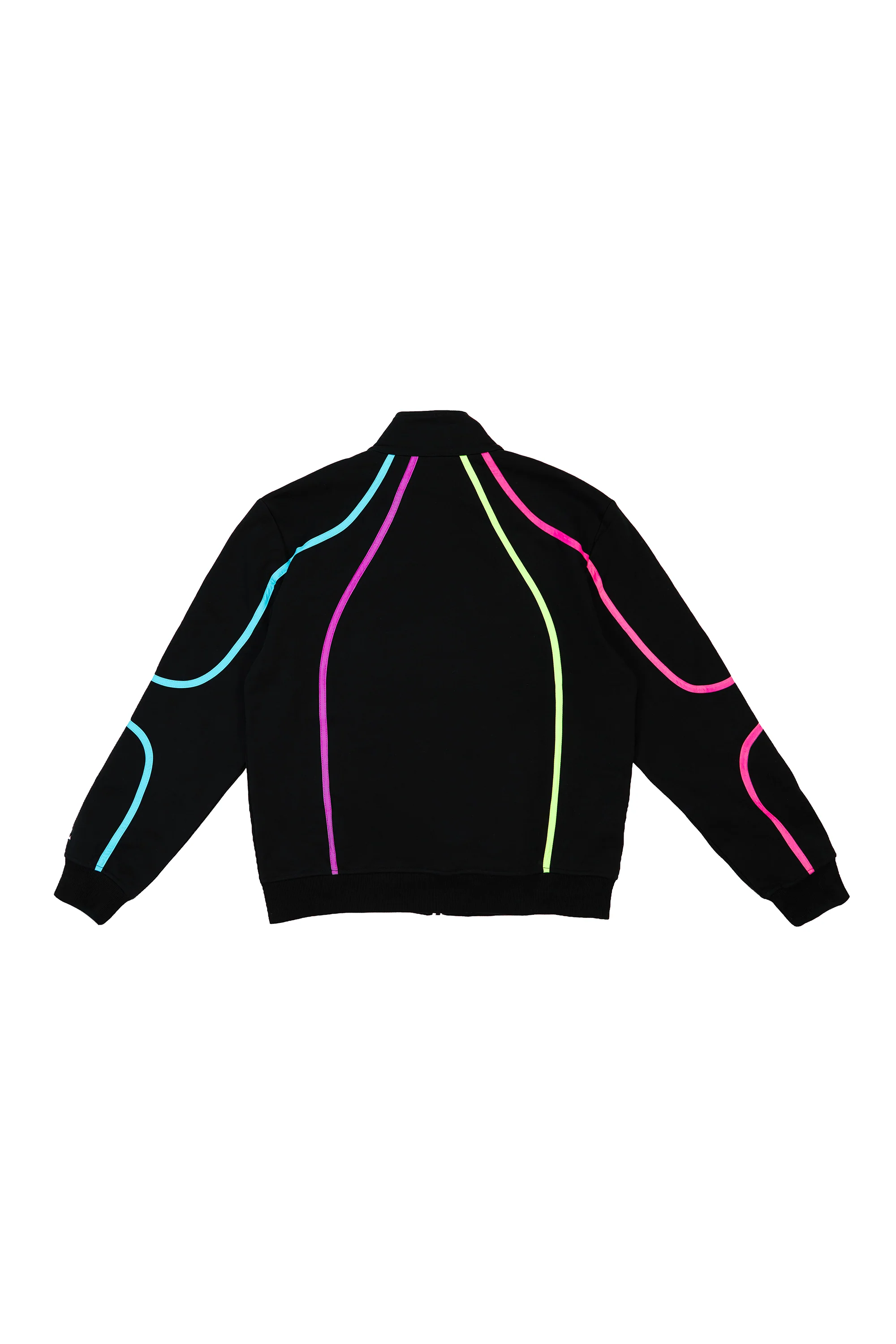 Retro Neon Piping Zip Sweatshirt - Image 4