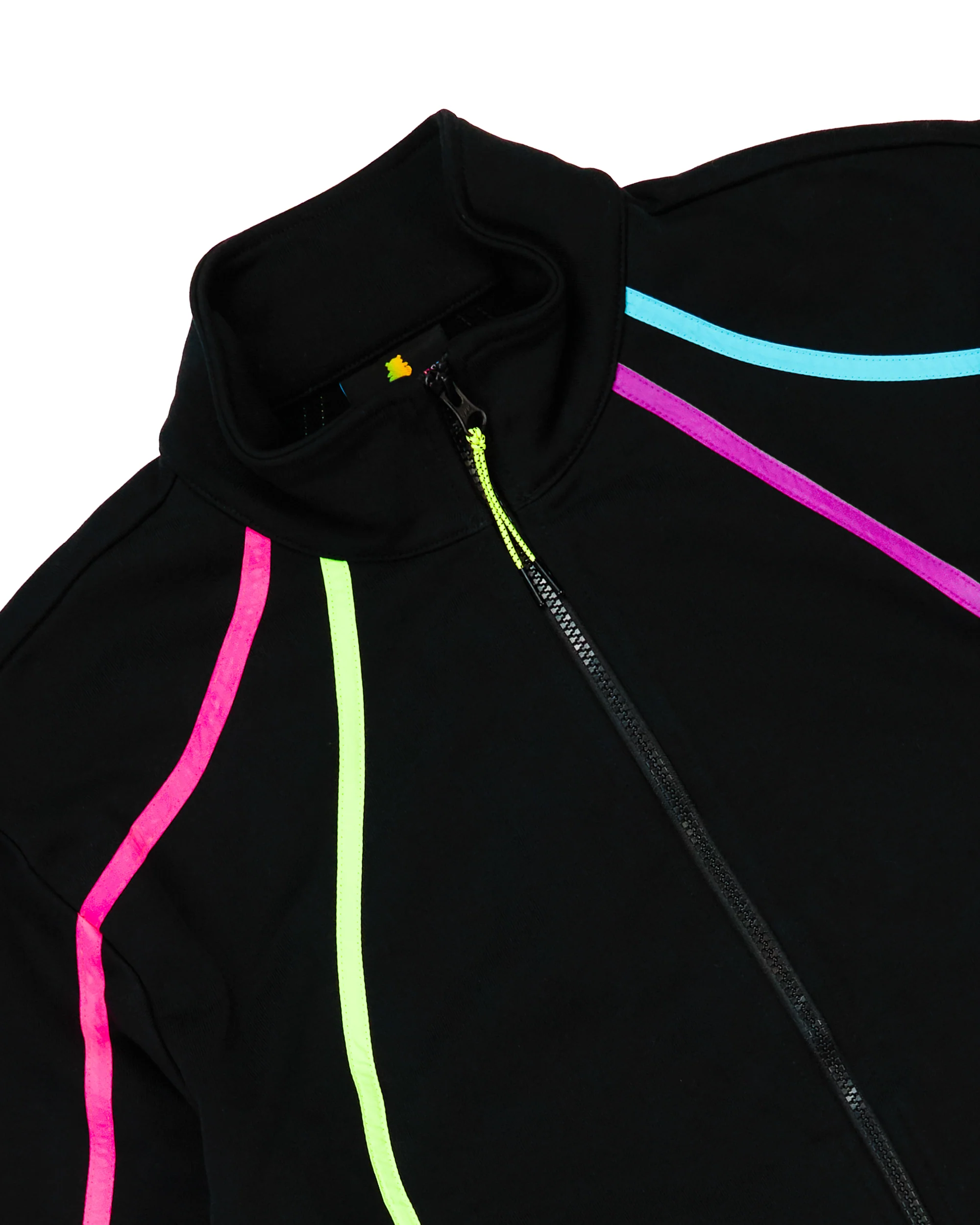 Retro Neon Piping Zip Sweatshirt - Image 5