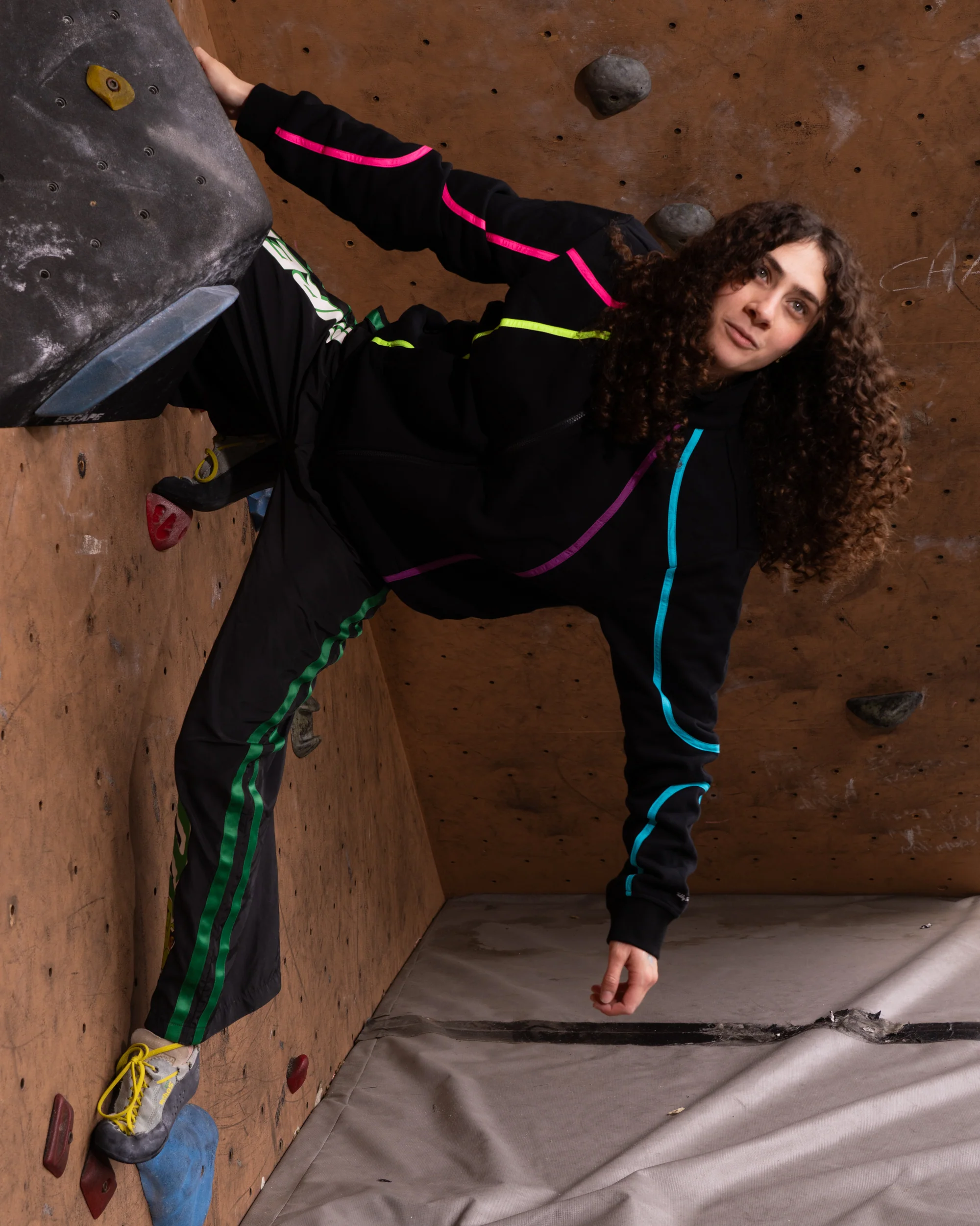 Retro Neon Piping Zip Sweatshirt - Image 7