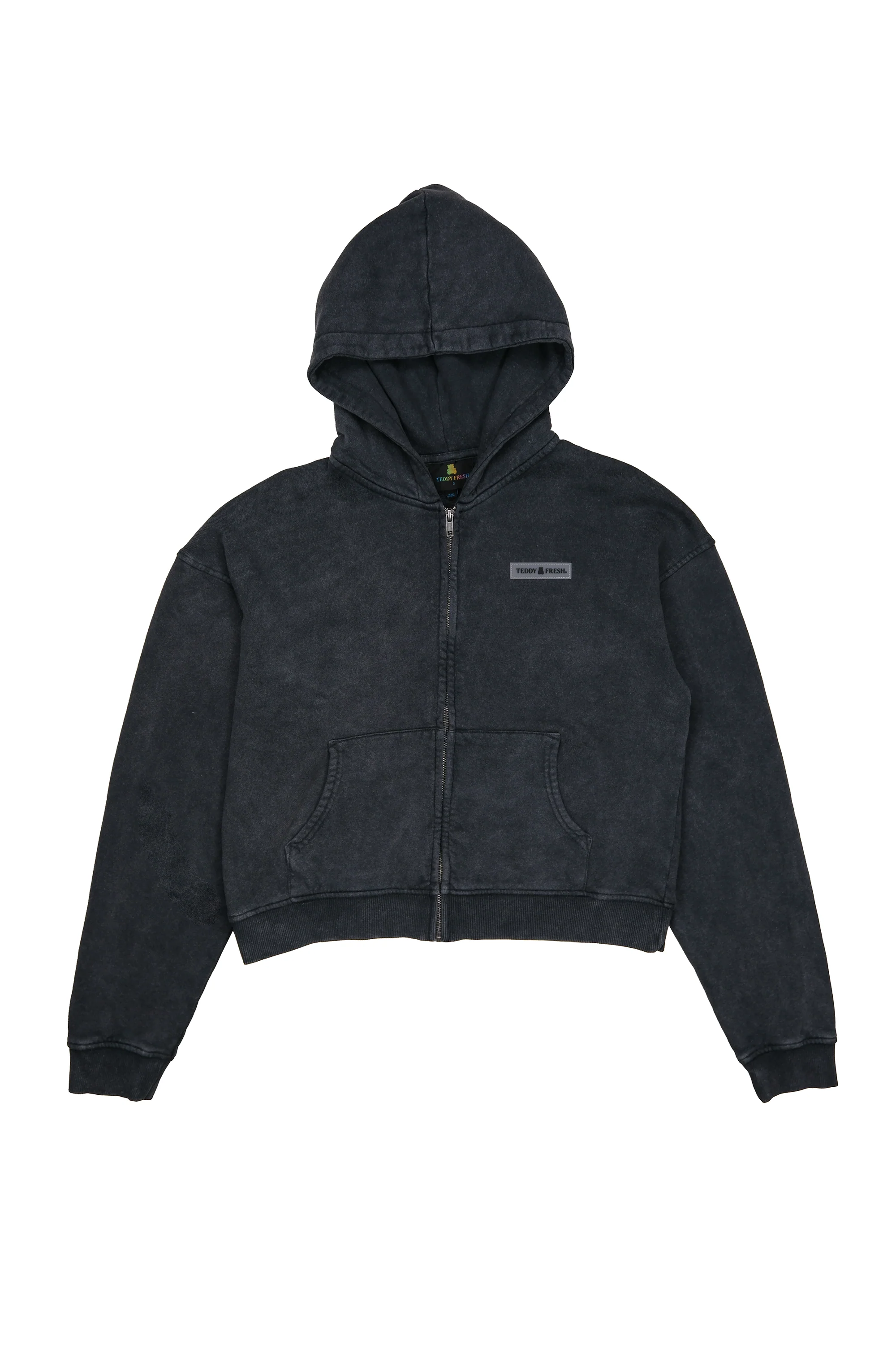 Women's Classic Washed Crop Zip Hoodie - Image 13